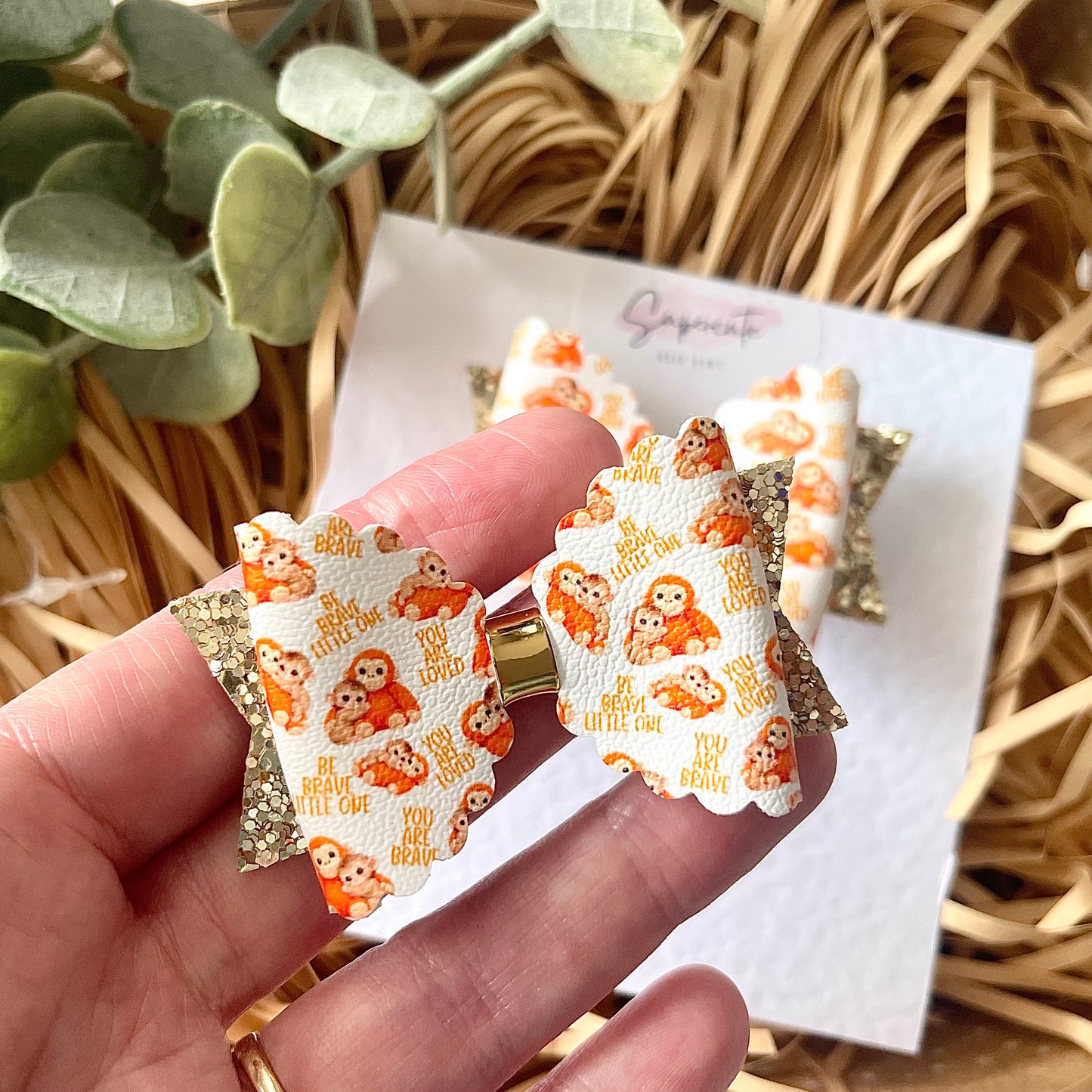 Viral Punch The Baby Monkey Mini Pigtail Bows