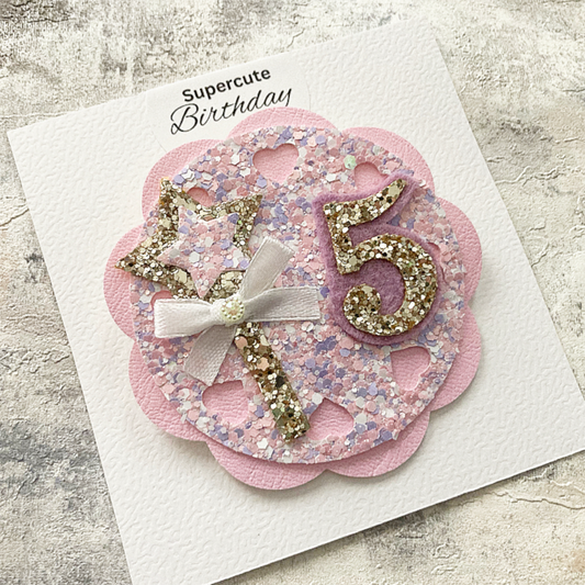 Luxury Fairy Wand Rosette Birthday Badge