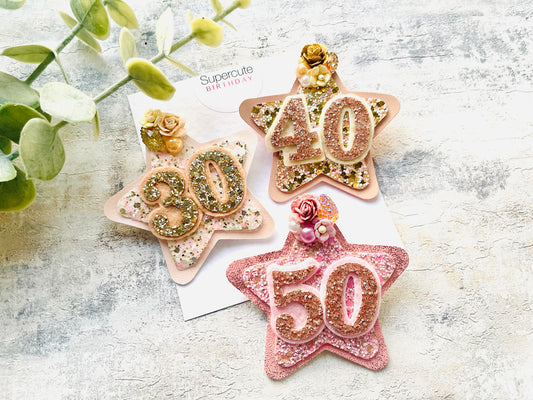 Star Embellished Birthday Badge