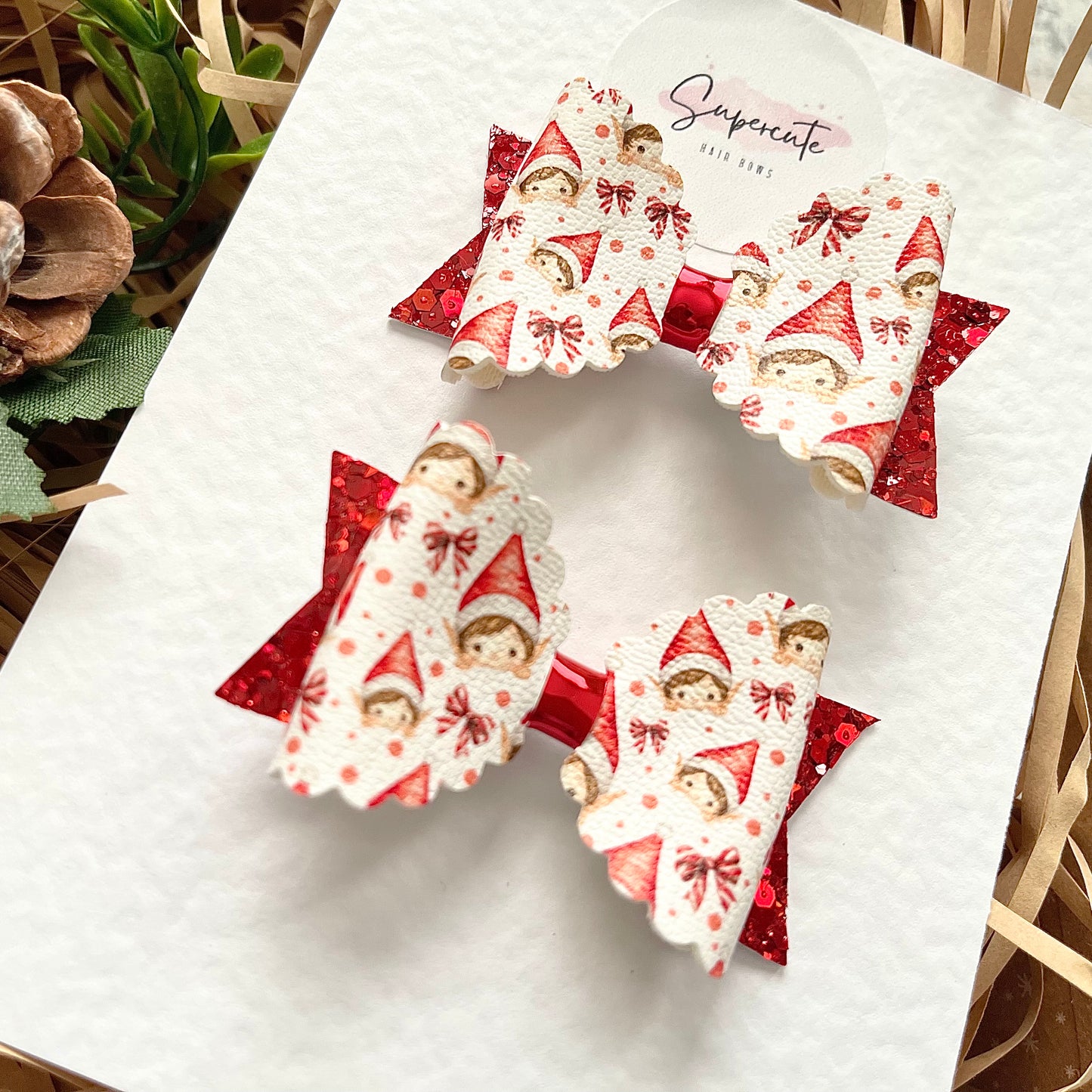 Elf Mini Pigtail Bows