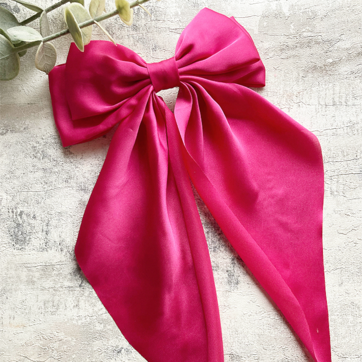 Large Silky Long Hair Bow