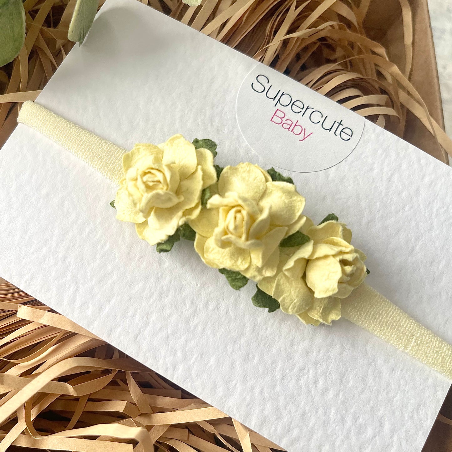 Lemon Floral Baby Headband