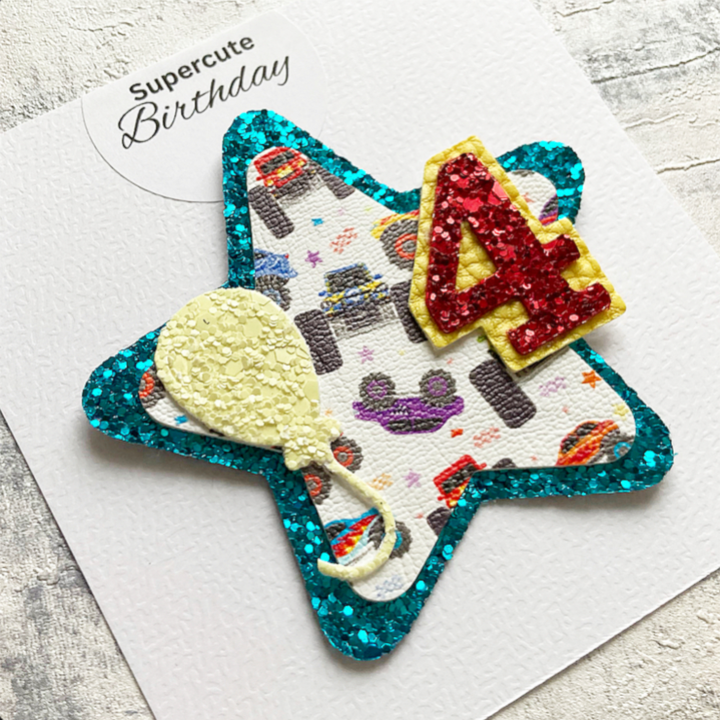 Monster Trucks Luxury Birthday Badge