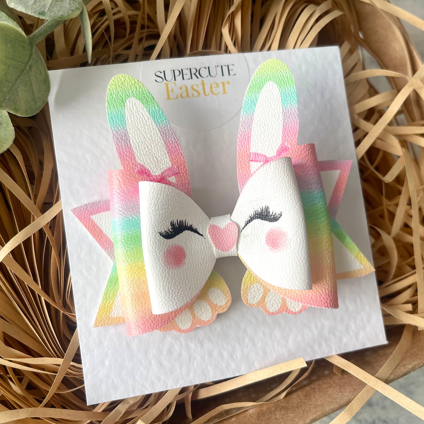 Pastel Easter Bunny Hair Bow