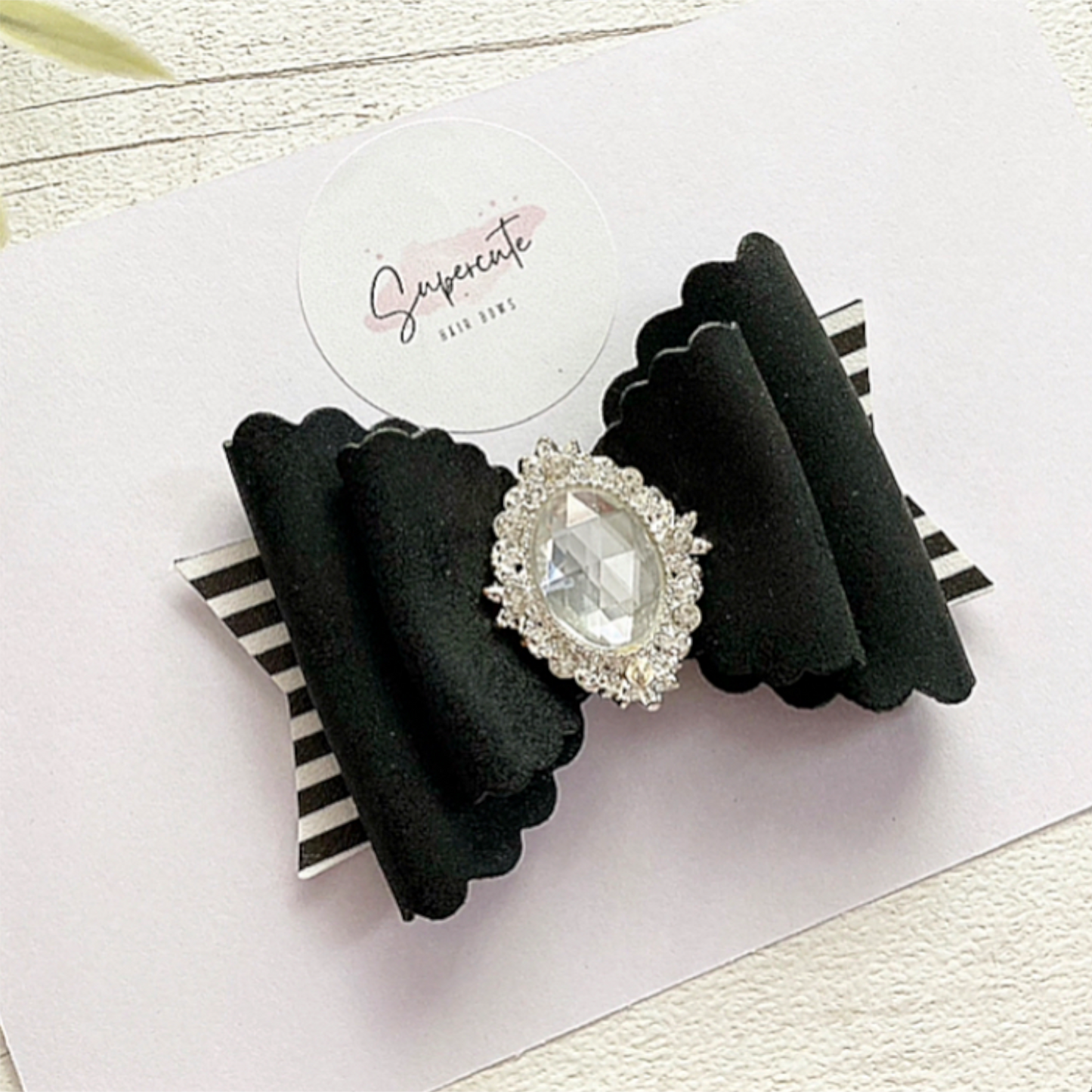 Black Wednesdays Bling Hair Bow