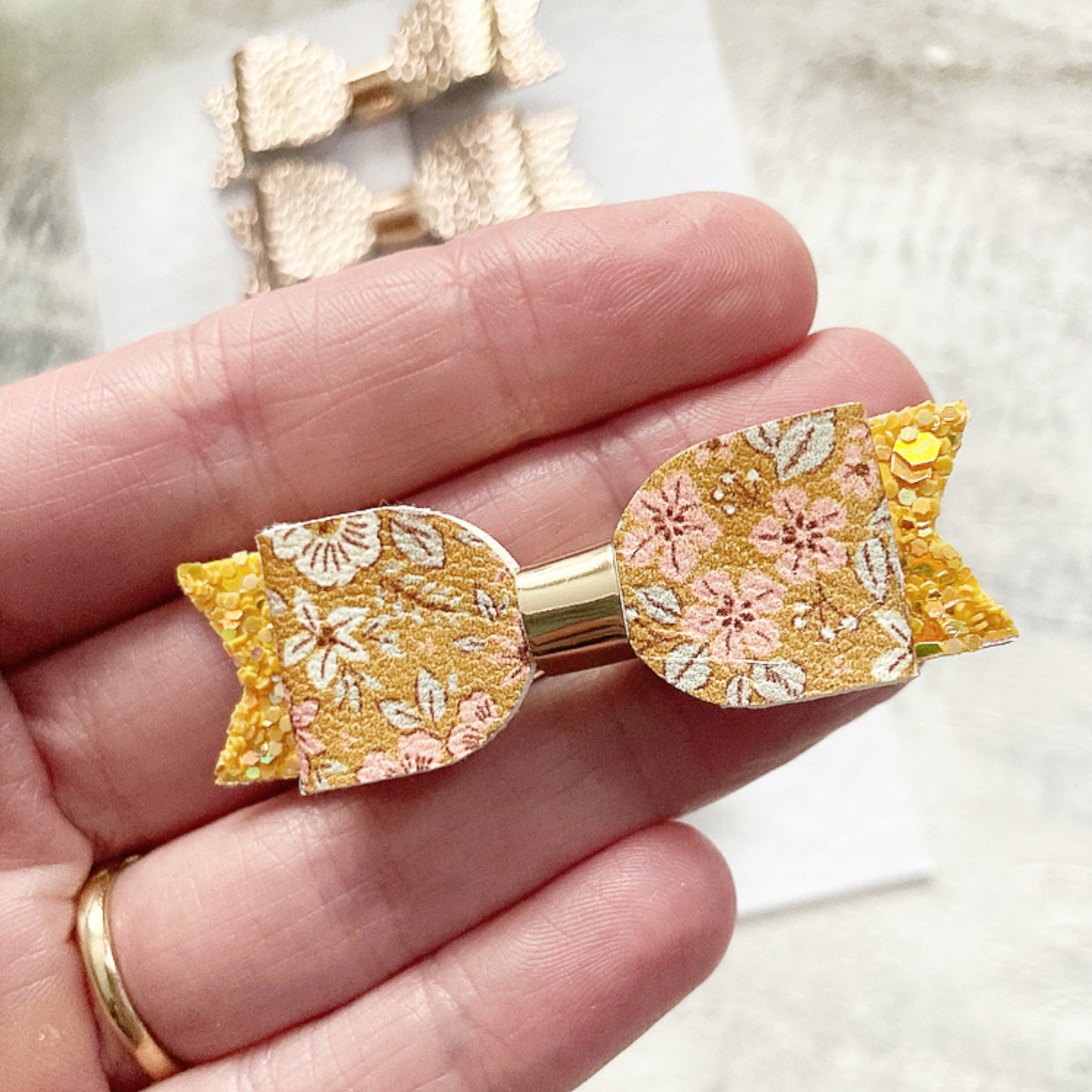Autumn Micro Pigtail Bow Clip Set