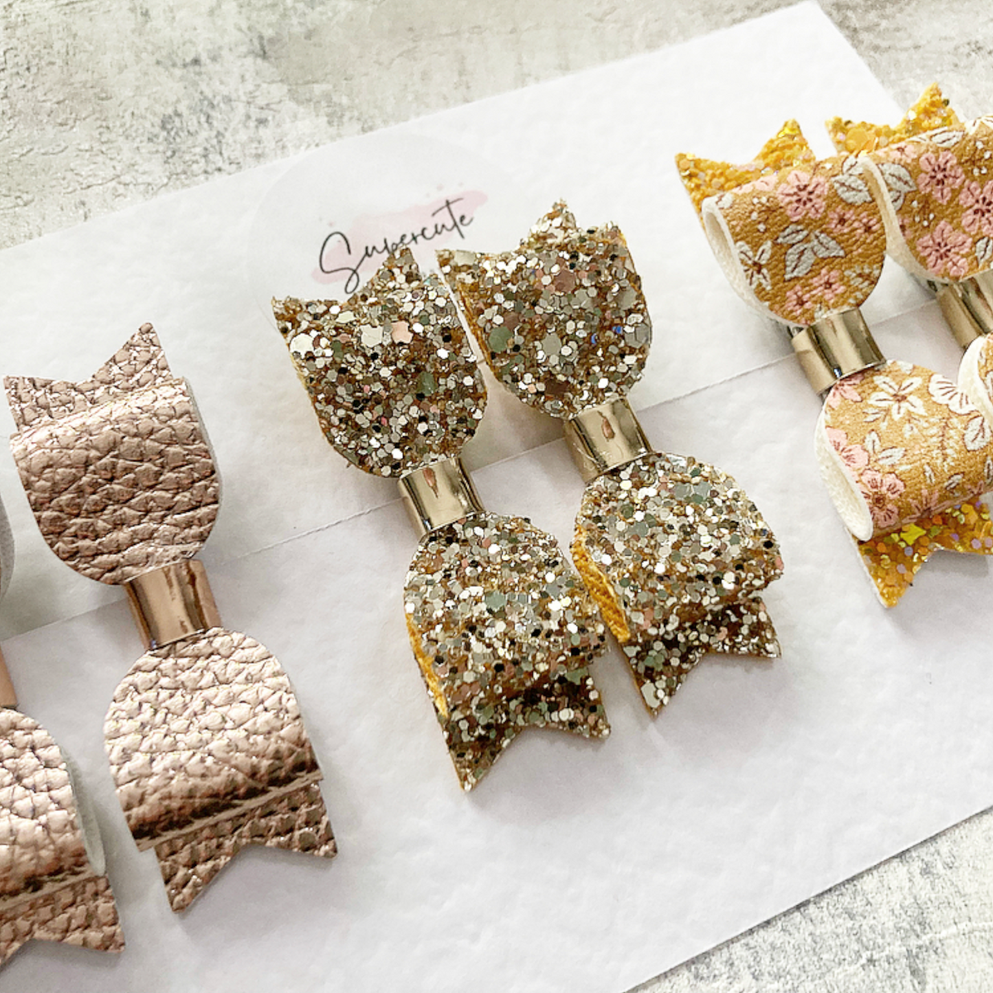 Autumn Micro Pigtail Bow Clip Set