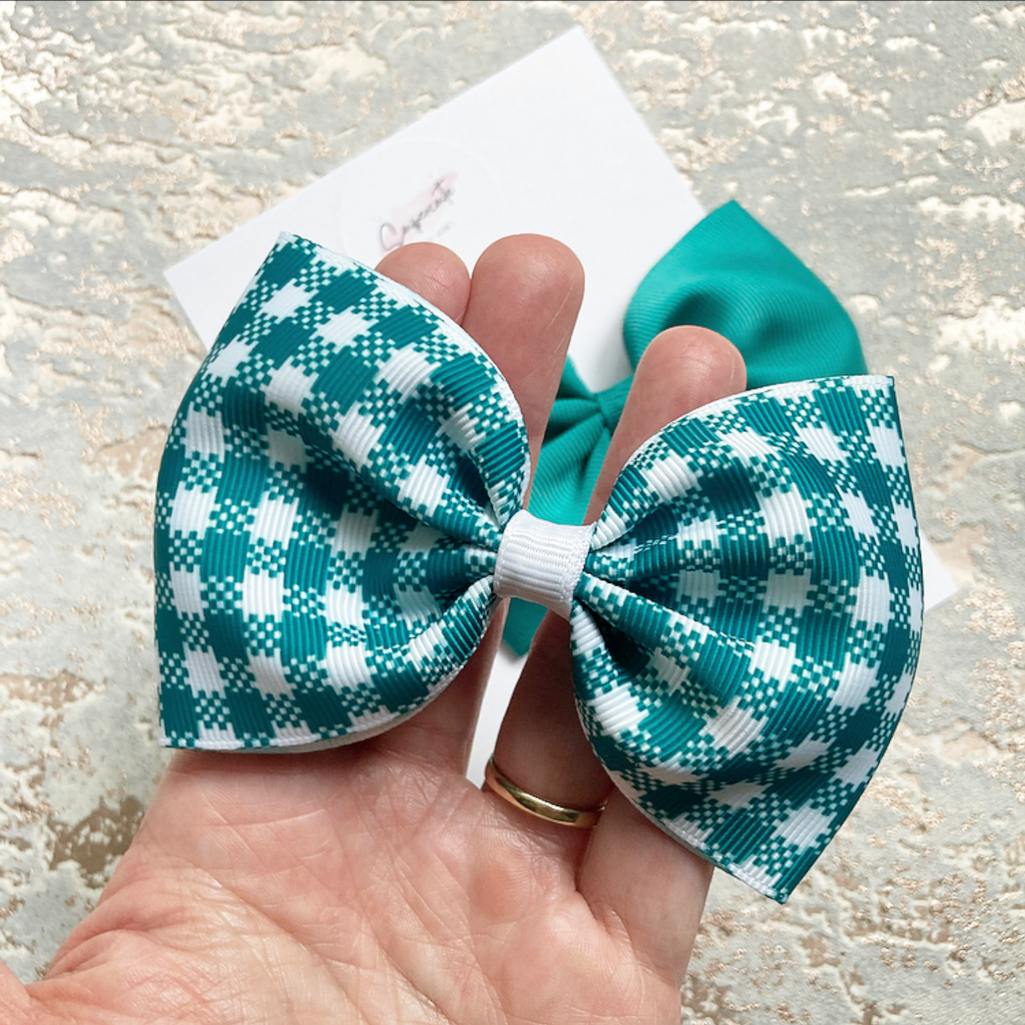 School Bow Hair Clip Set