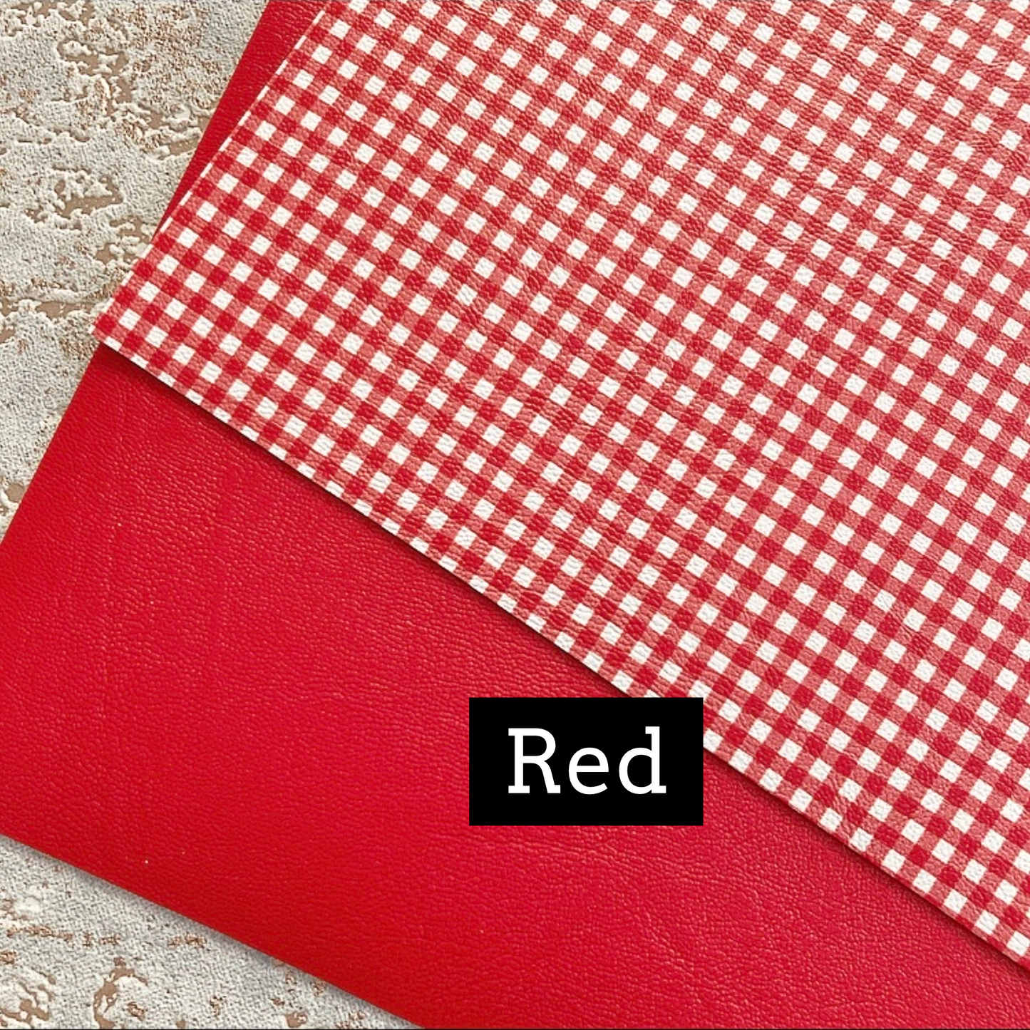 Leatherette Gingham School Bow