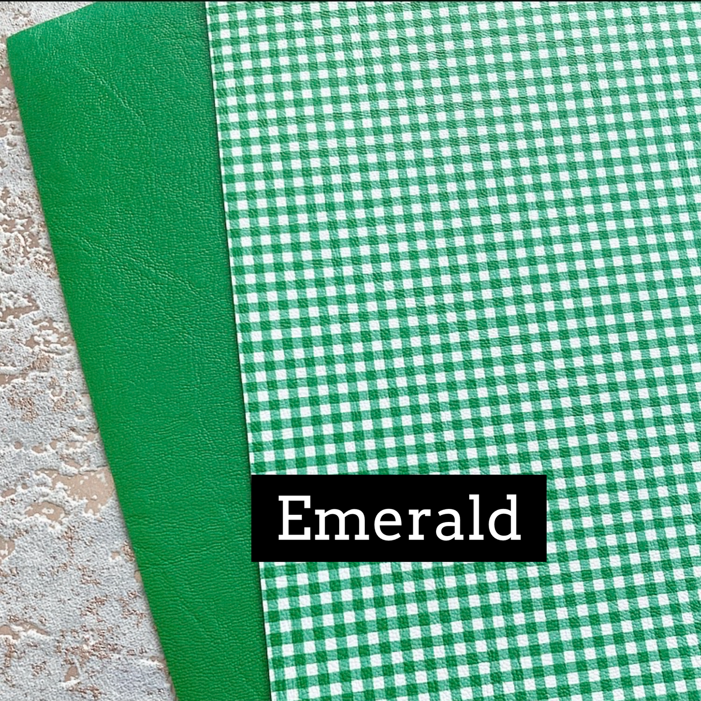 Leatherette Gingham School Bow