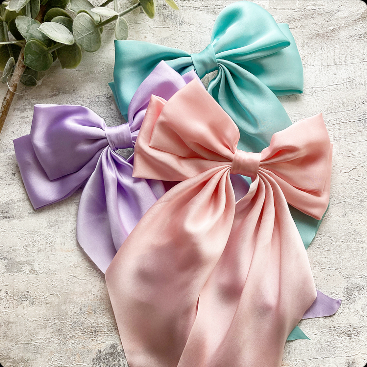 Large Silky Long Hair Bow