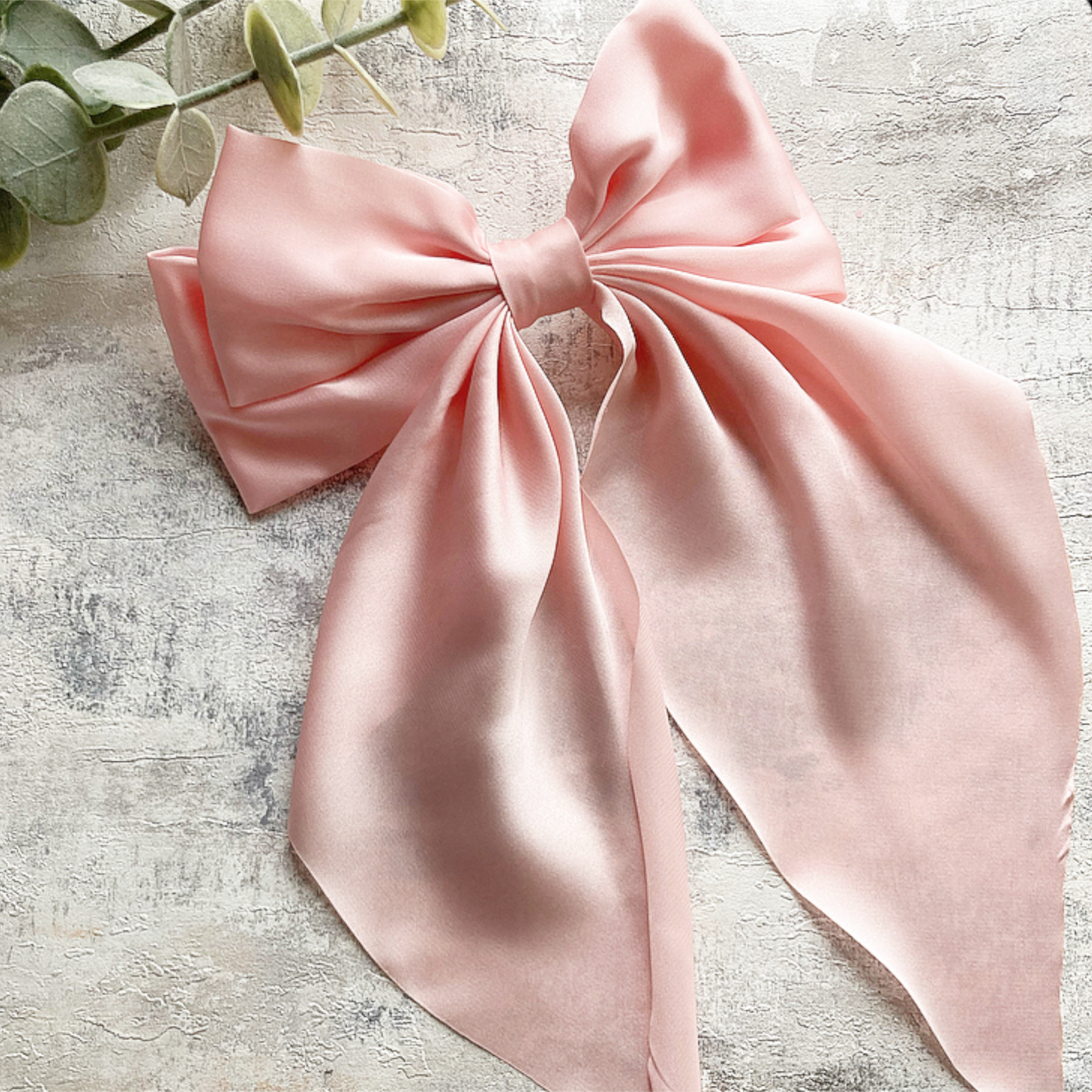 Large Silky Long Hair Bow