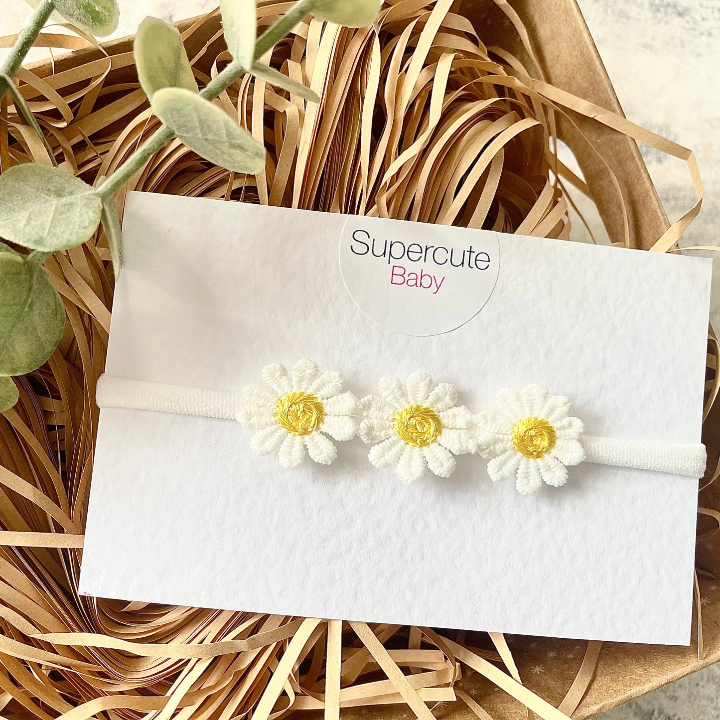 Lace Daisy Baby Headband