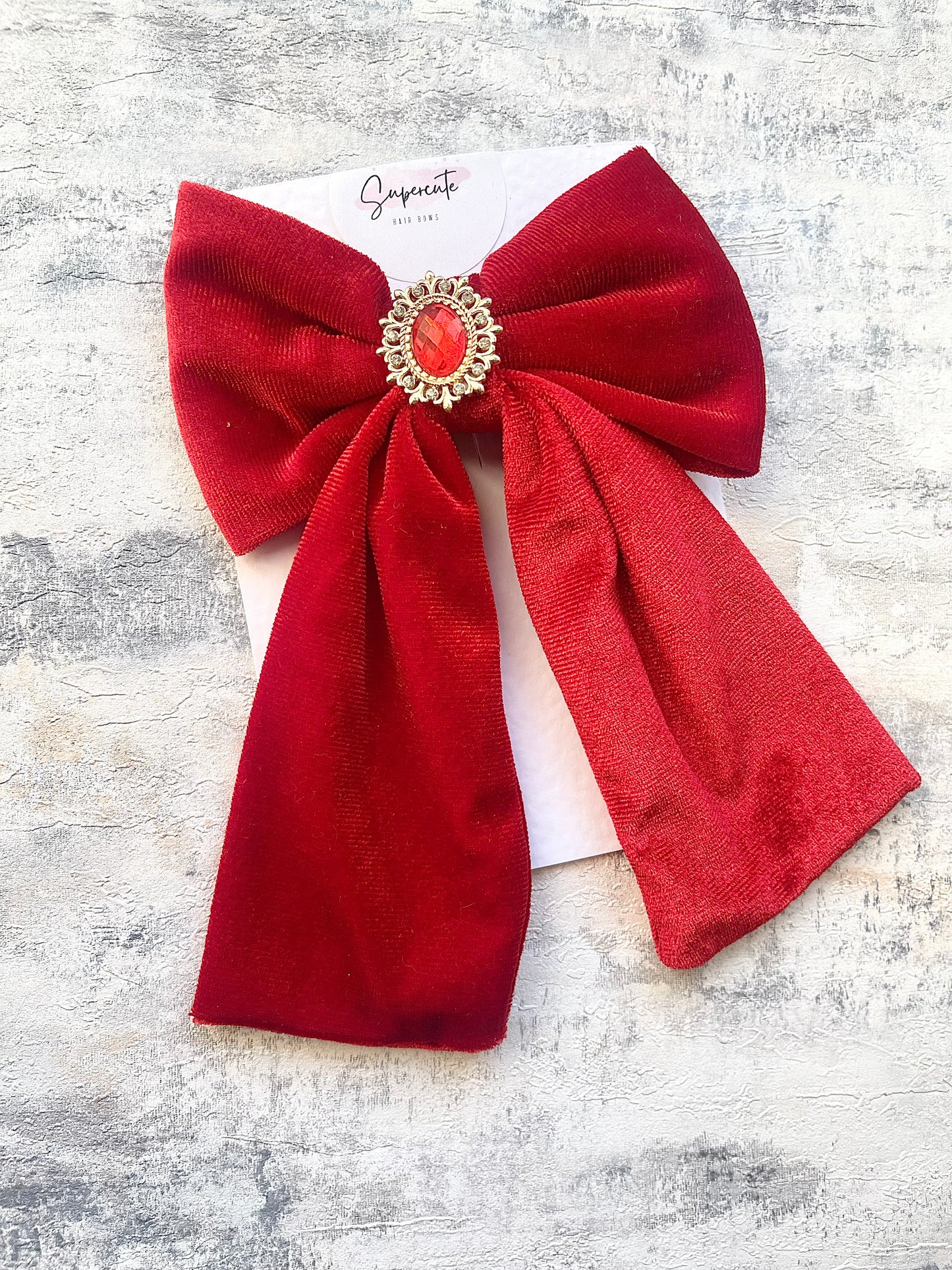 Large Luxury Velvet Hair Bow
