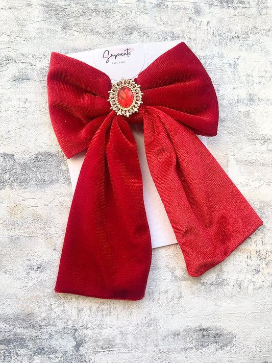 Large Luxury Velvet Hair Bow
