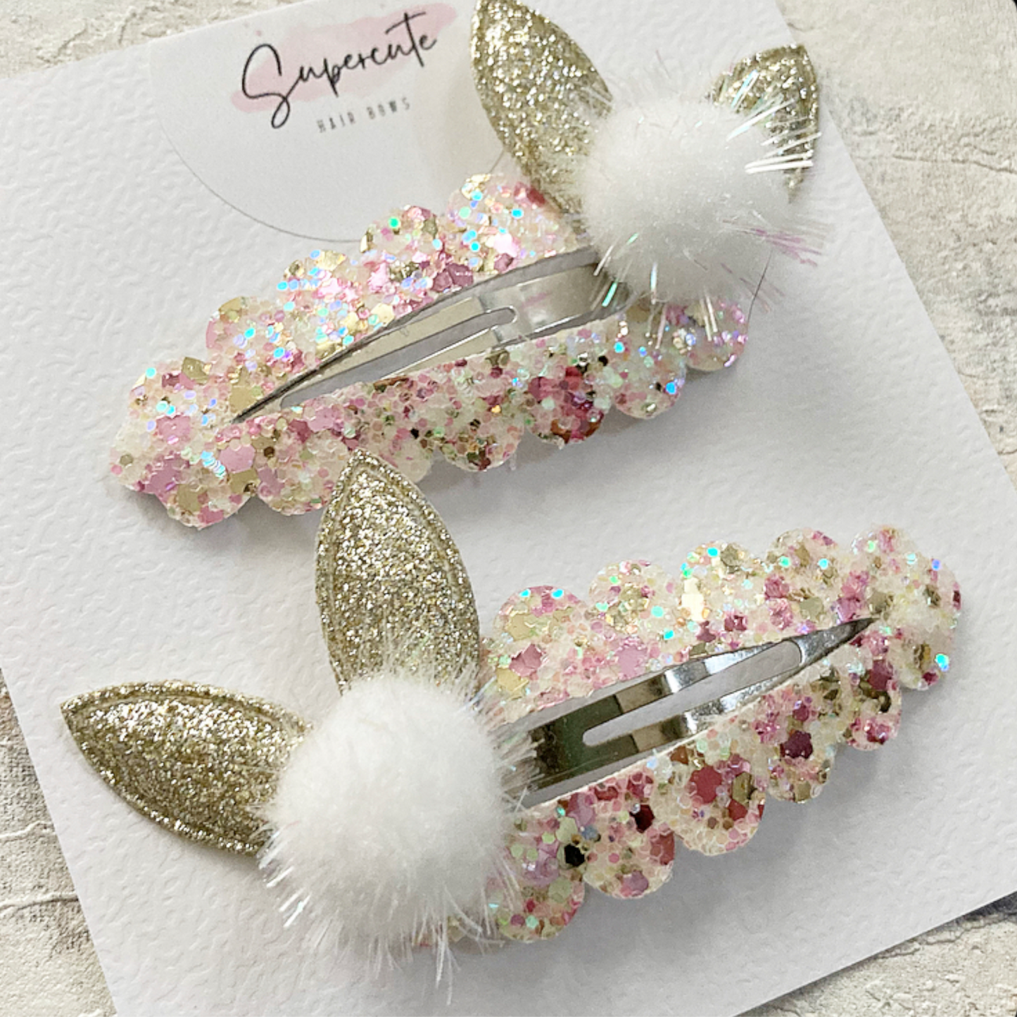 Easter Bunny Ear Snap Clips