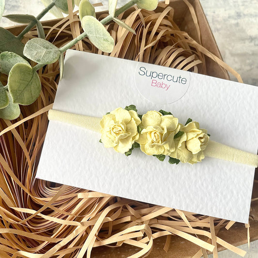 Lemon Floral Baby Headband