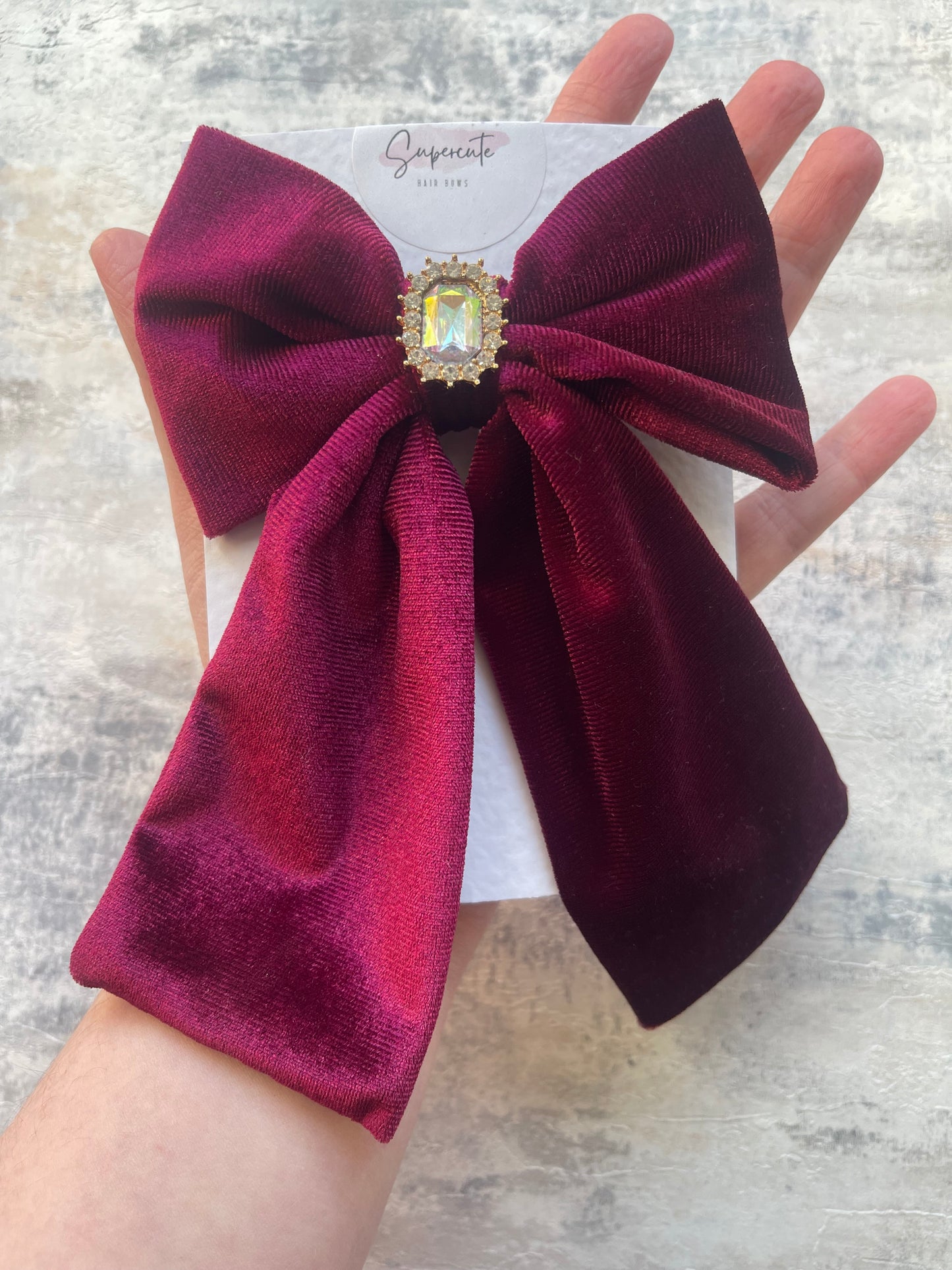 Large Luxury Velvet Hair Bow
