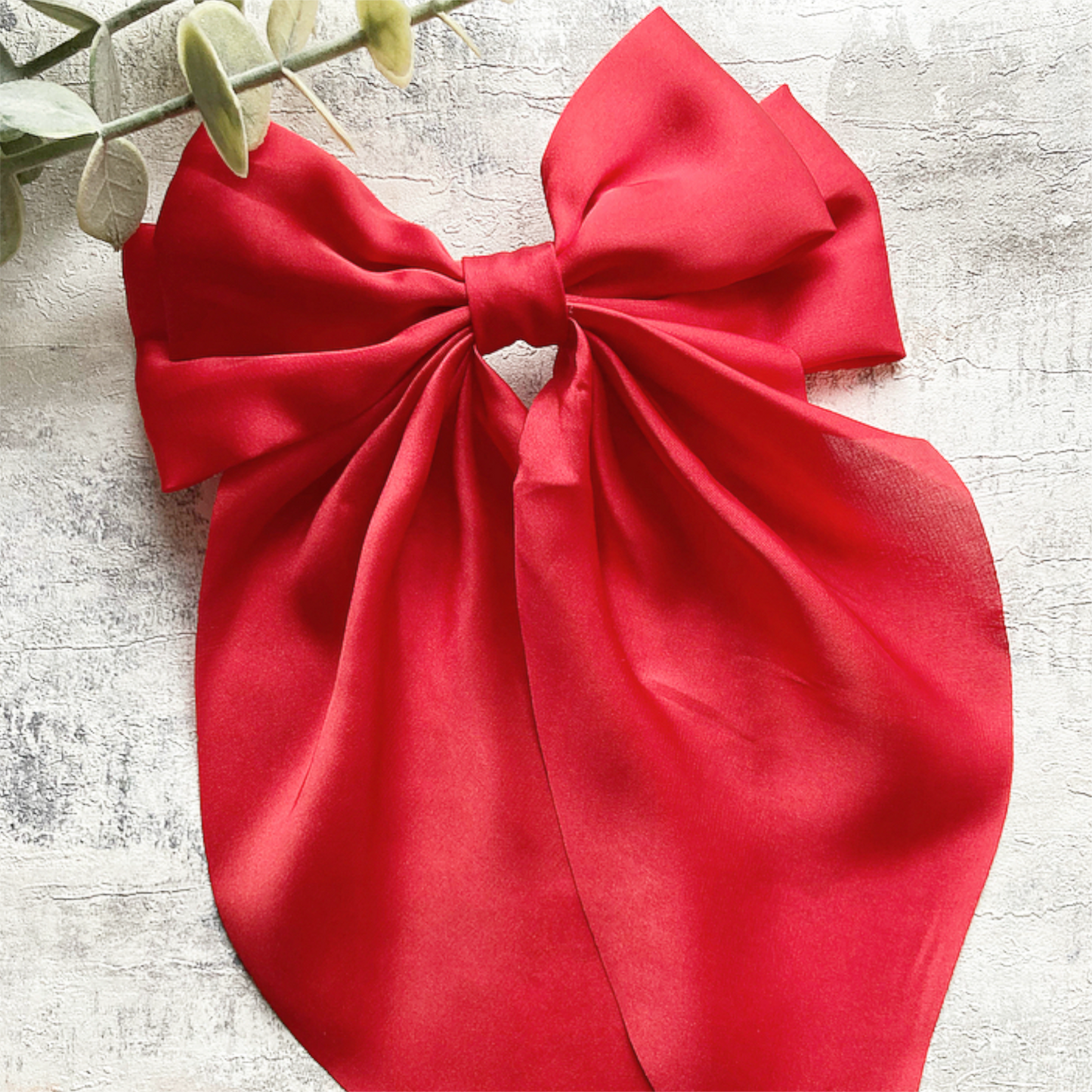Large Silky Long Hair Bow