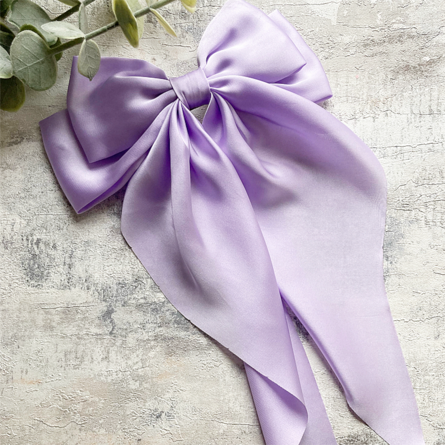 Large Silky Long Hair Bow