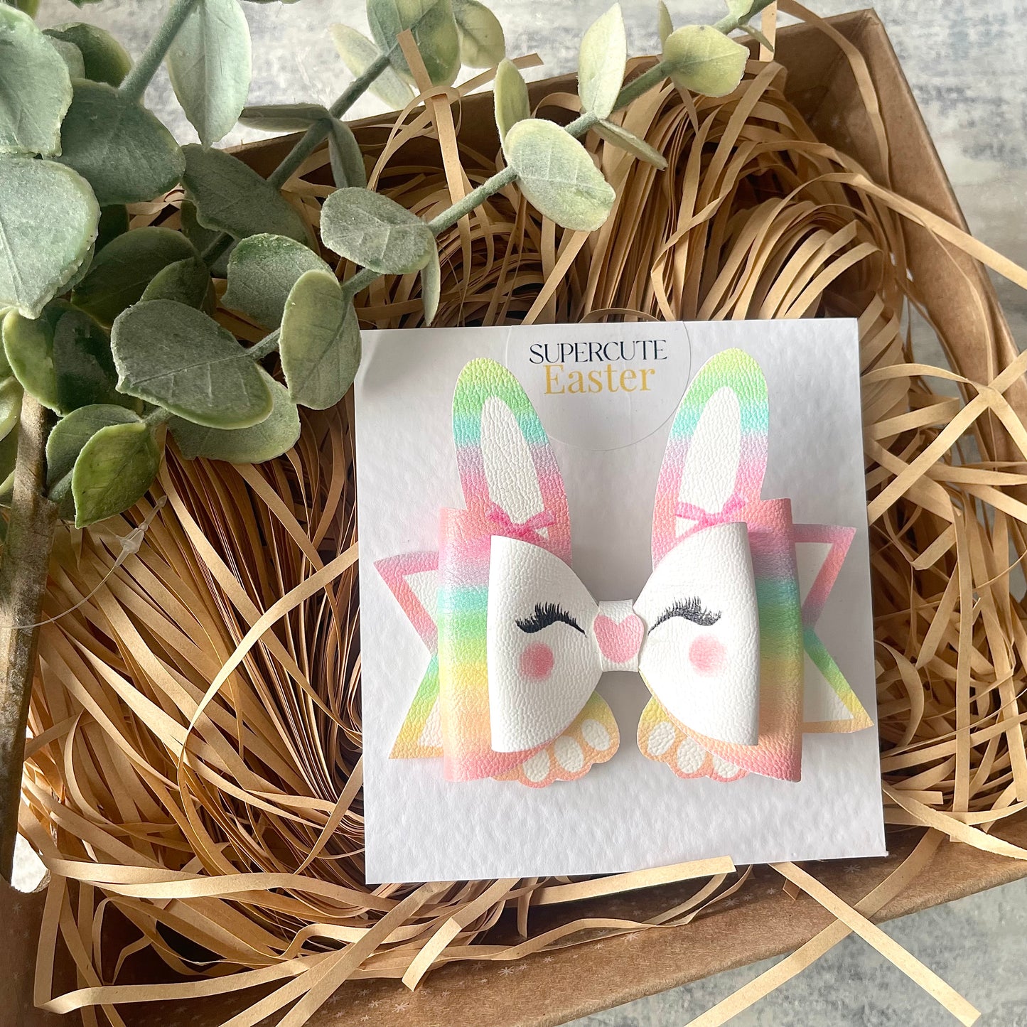 Pastel Easter Bunny Hair Bow