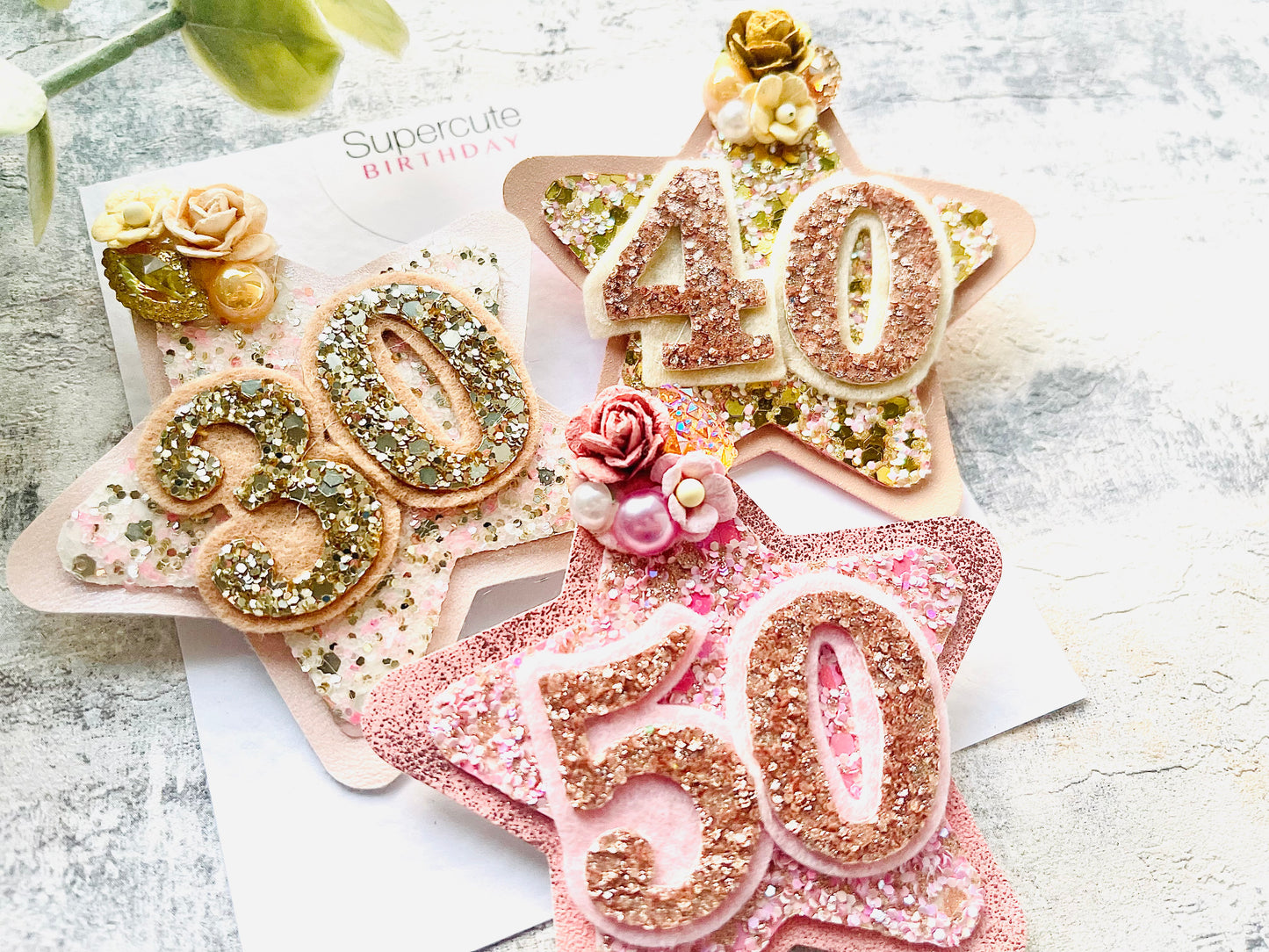 Star Embellished Birthday Badge