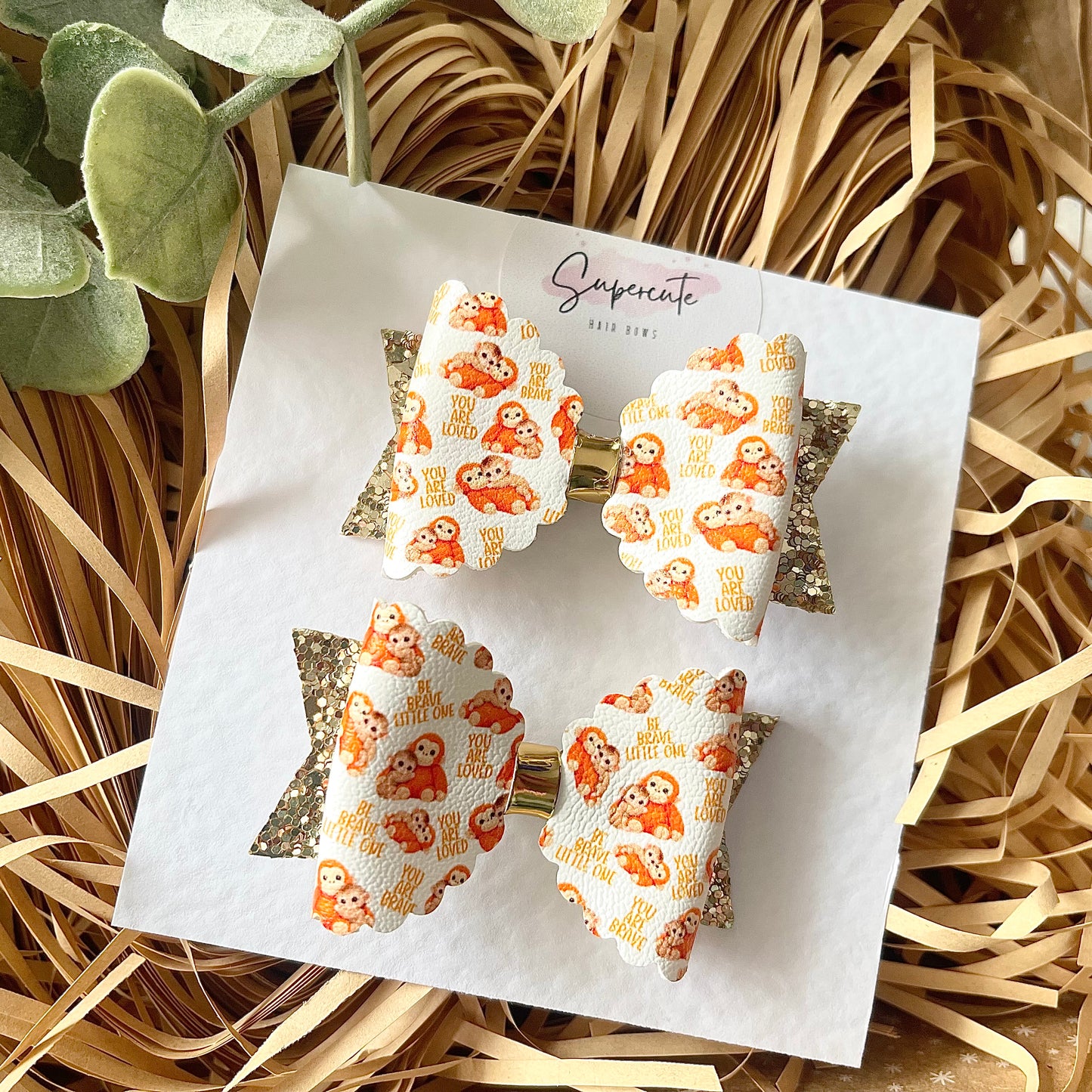 Viral Punch The Baby Monkey Mini Pigtail Bows