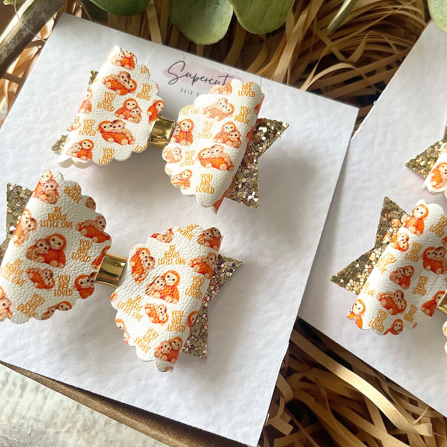 Viral Punch The Baby Monkey Mini Pigtail Bows