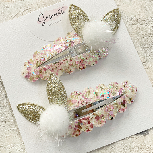 Easter Bunny Ear Snap Clips