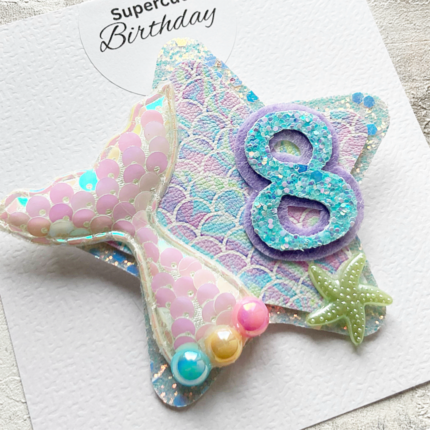 Luxury Mermaid Birthday Badge