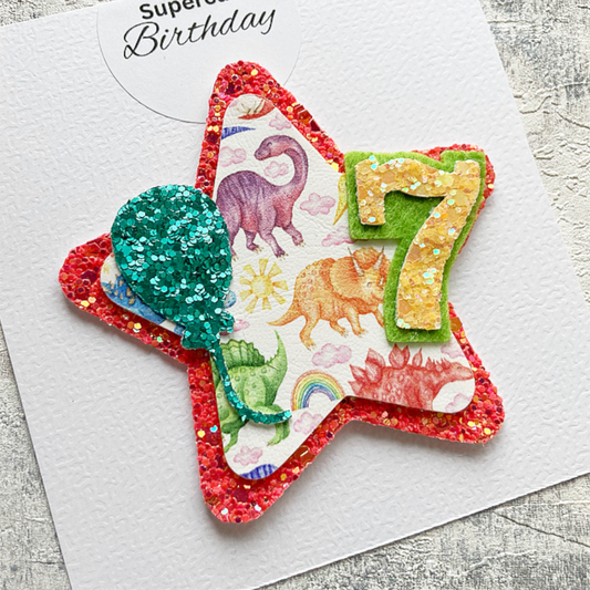 Dinosaur Luxury Birthday Badge