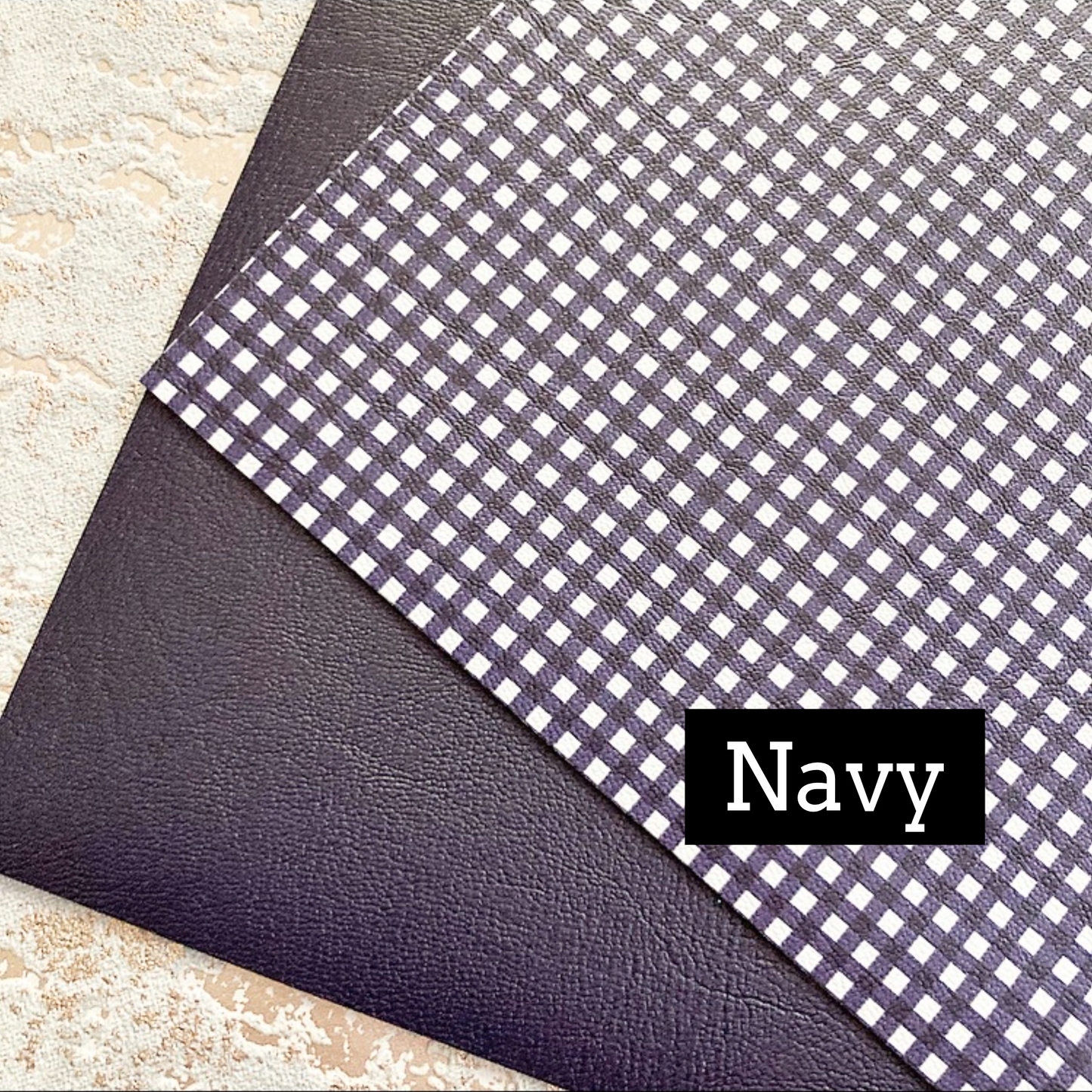 Leatherette Gingham School Bow
