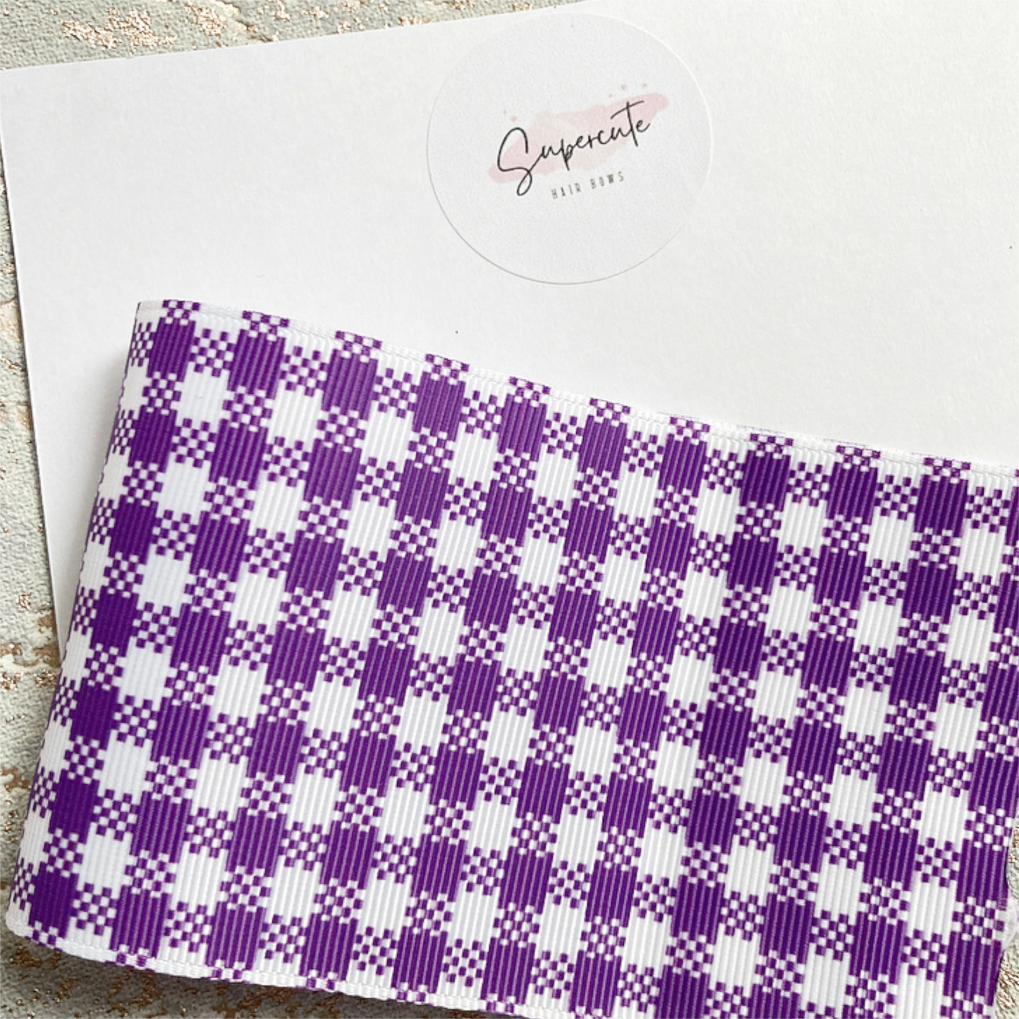 Large Gingham Boutique Hair Bow
