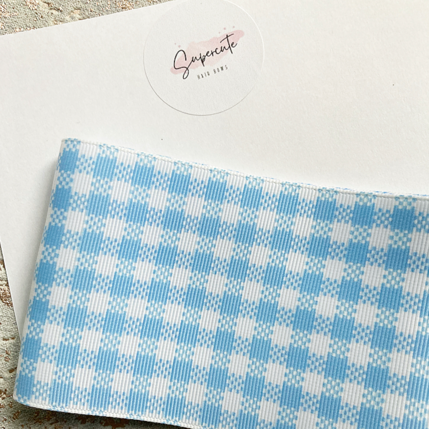 Large Gingham Boutique Hair Bow