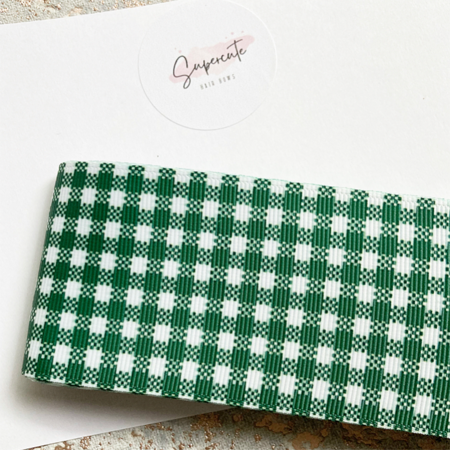Large Gingham Boutique Hair Bow