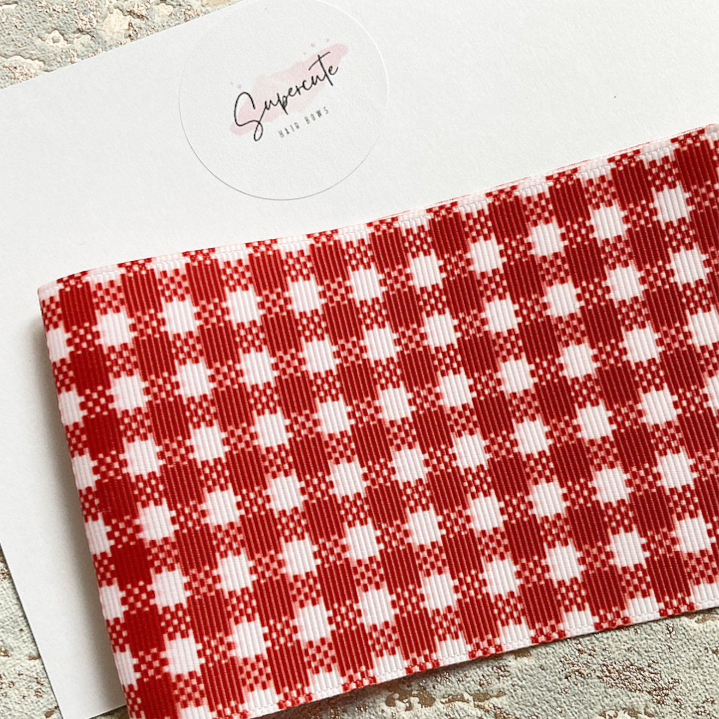 Large Gingham Boutique Hair Bow