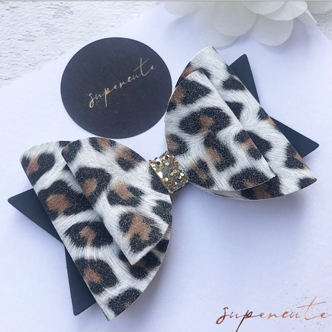 Love Leopard Suede Bow