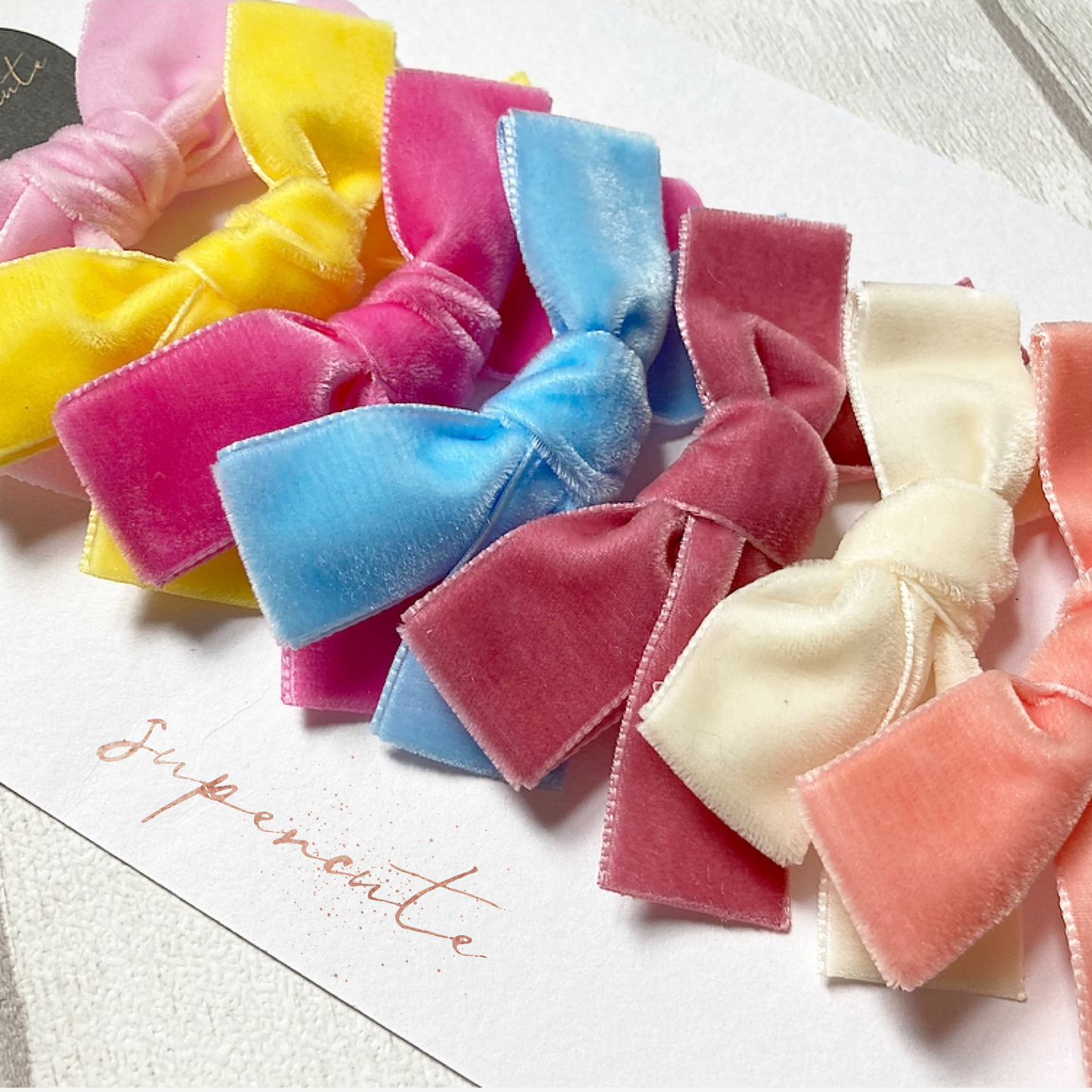 Hand Tied Velvet Hair Bows