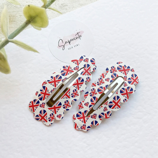 Uk Flag Snap Clips VE Day