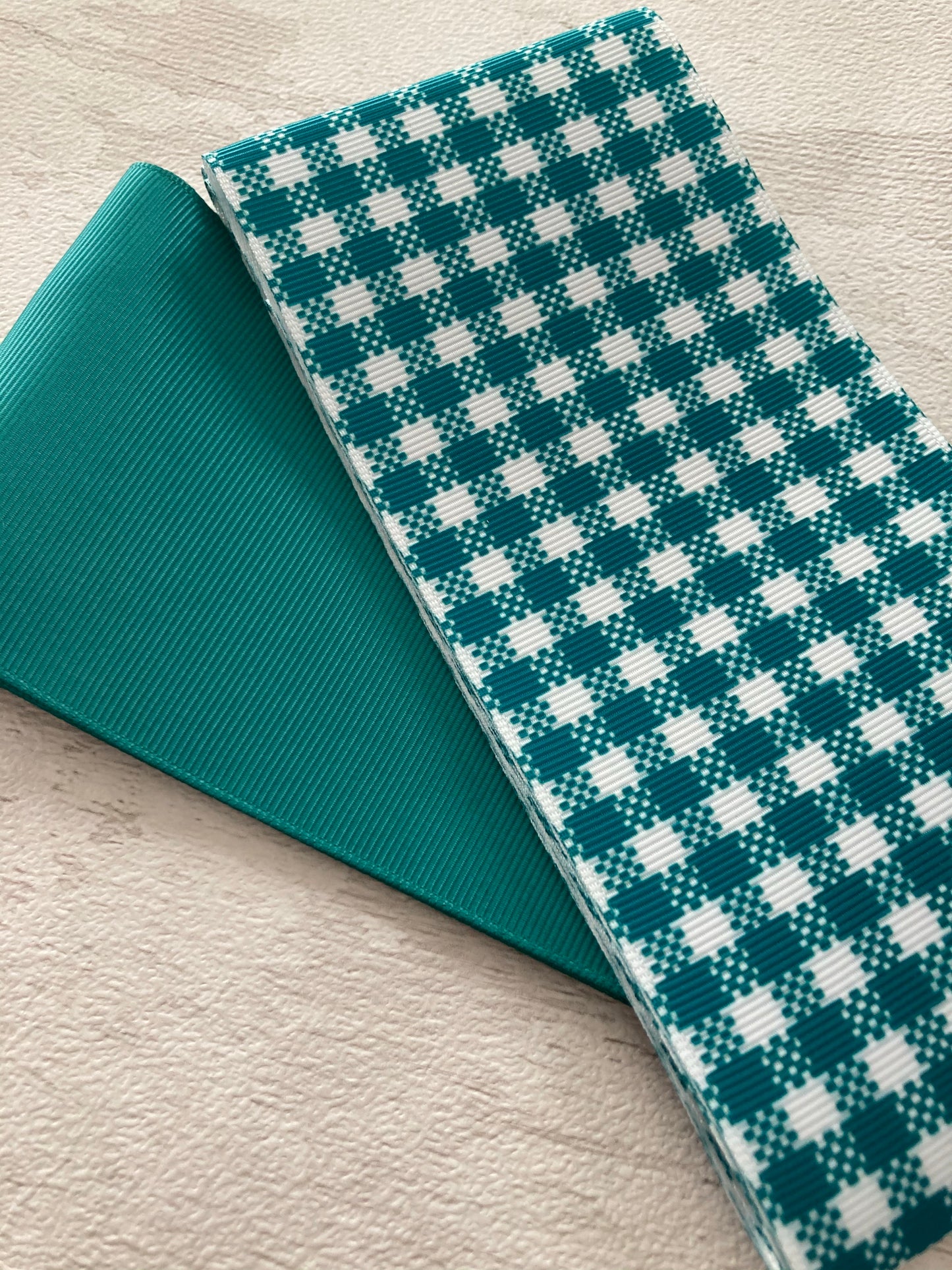 Gingham School Hair Bow Set